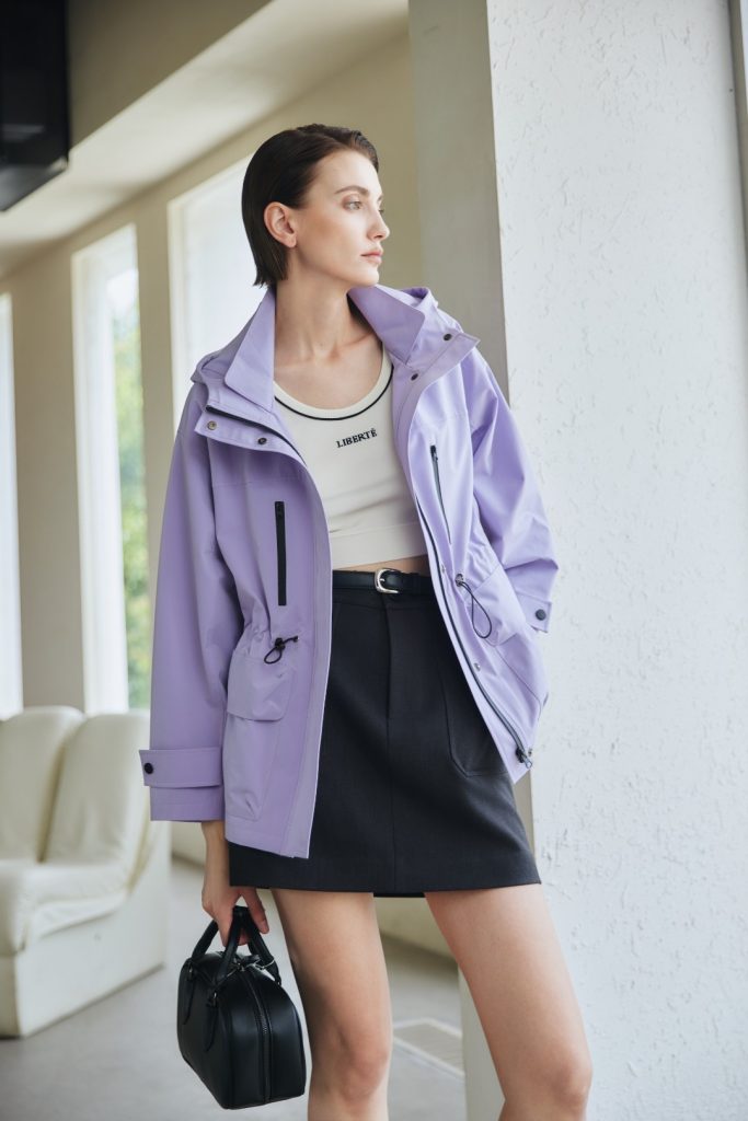 Hooded Drawstring Casual Short Jacket product image 3