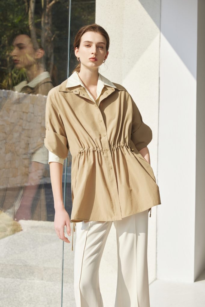 Three-Quarter Sleeve Drawstring Windbreaker product image 4