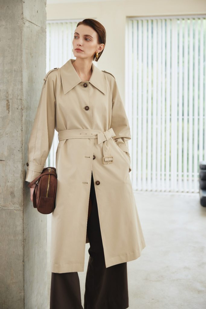 Classic H-Line Wide Lapel Trench Coat product image 4
