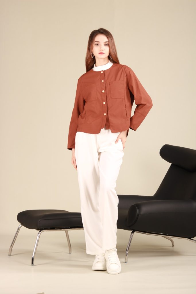 Sharp-Shoulder Casual Short Jacket product image 2